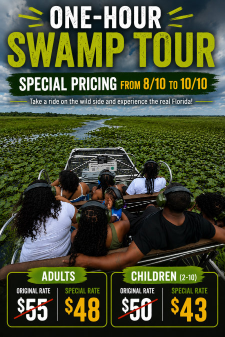 One-Hour Swamp Tour Special